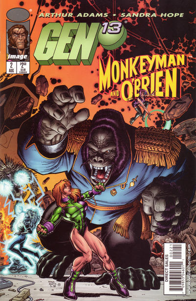Gen 13 / MonkeyMan & O'Brien 1998 #2 Alternate Cover - back issue - $3.00