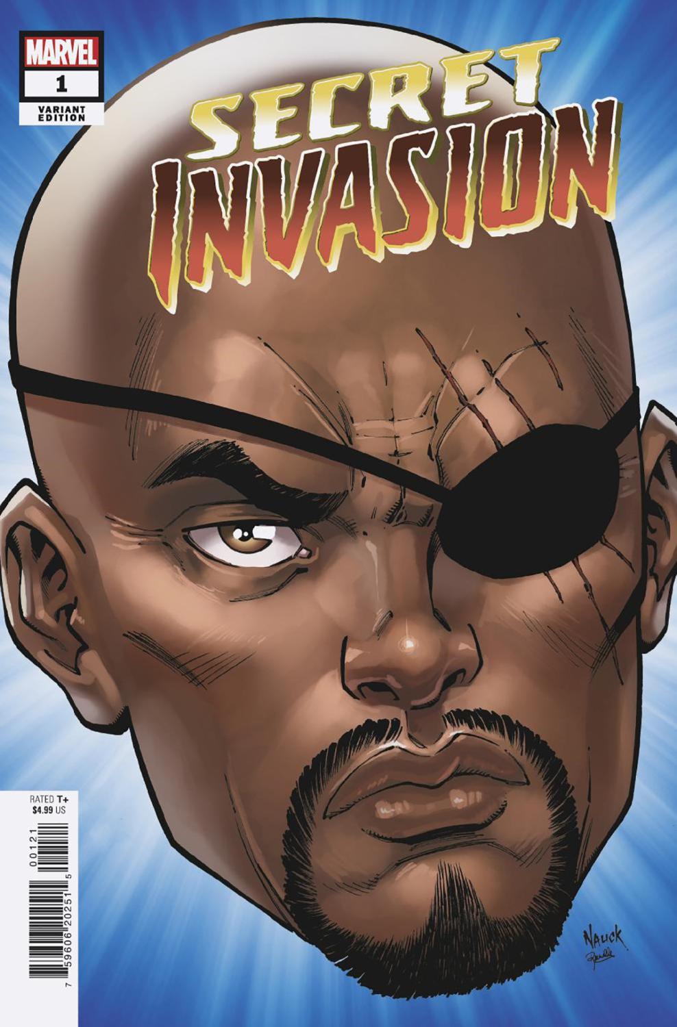 SECRET INVASION #1 NAUCK HEADSHOT VAR CVR B