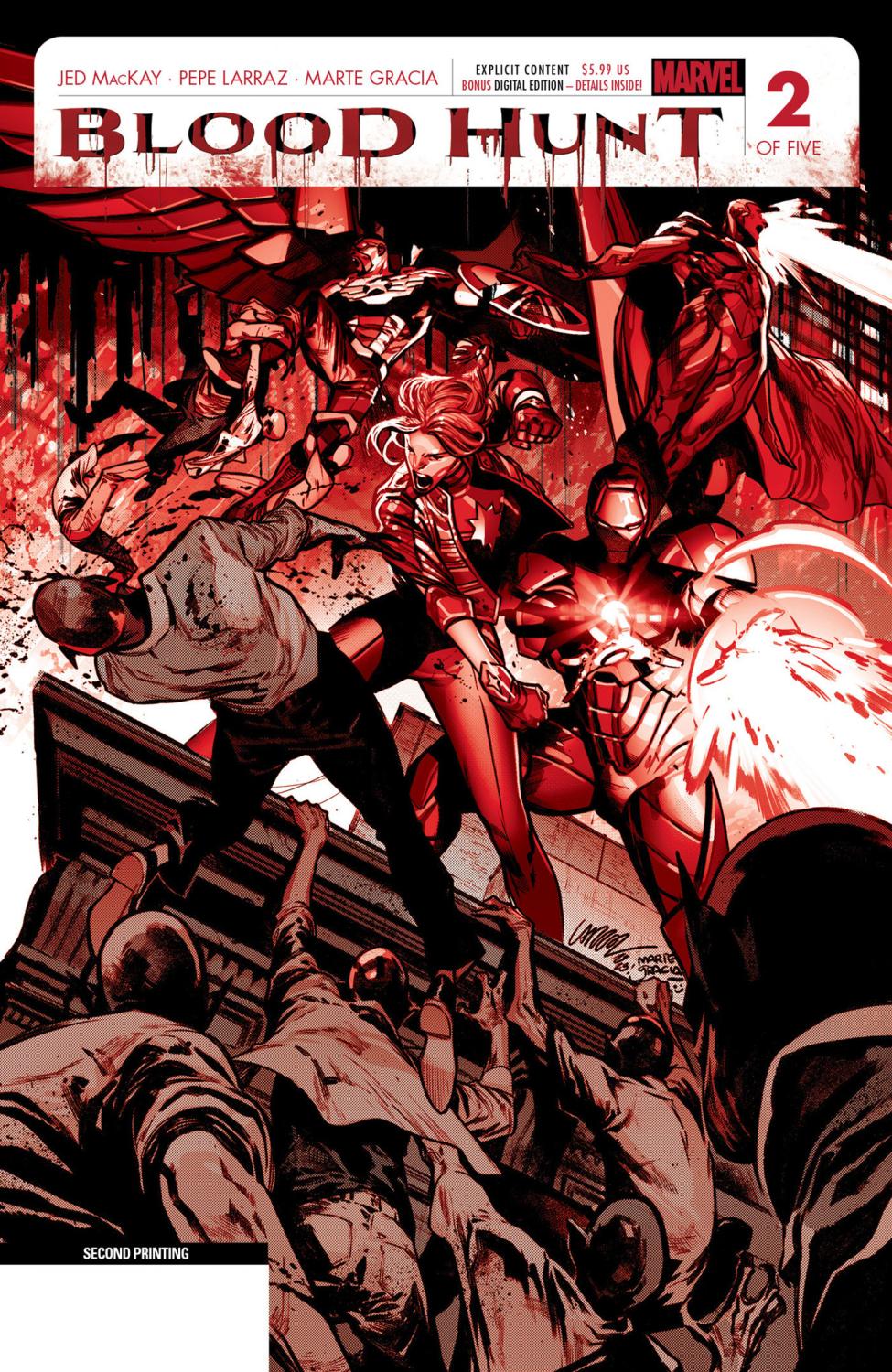 BLOOD HUNT RED BAND ###2 PEPE LARRAZ 2ND PRINTING VAR BH CVR A
