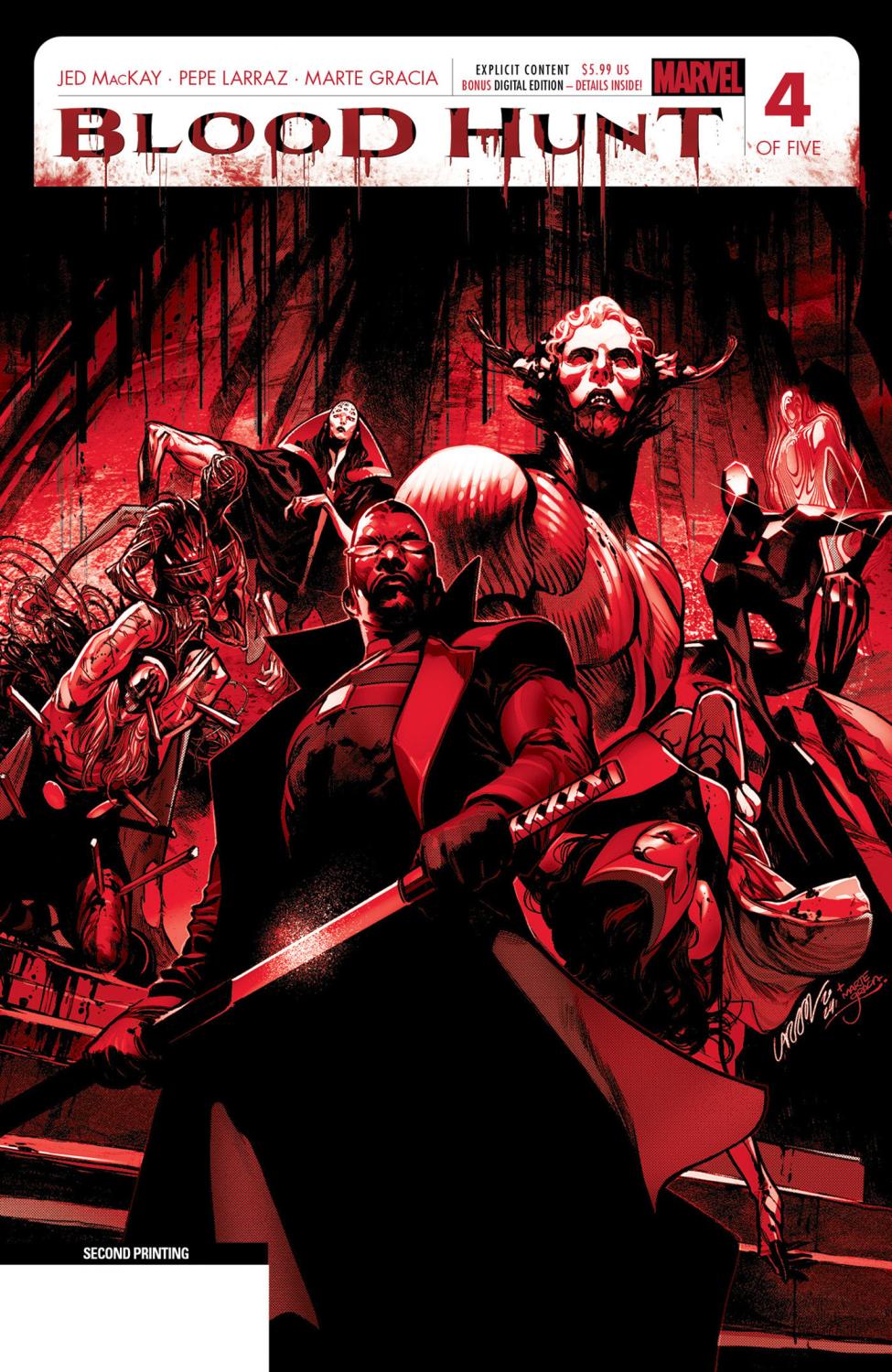 BLOOD HUNT RED BAND ###4 PEPE LARRAZ 2ND PRINTING VAR BH CVR A