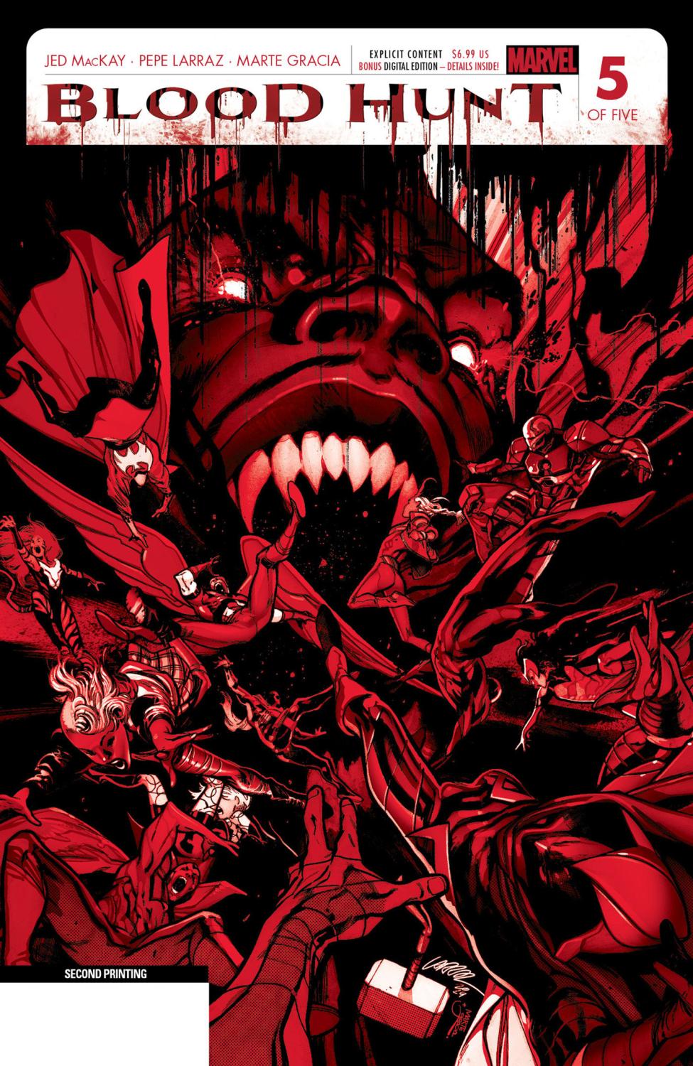 BLOOD HUNT RED BAND ###5 PEPE LARRAZ 2ND PRINTING VAR BH CVR A