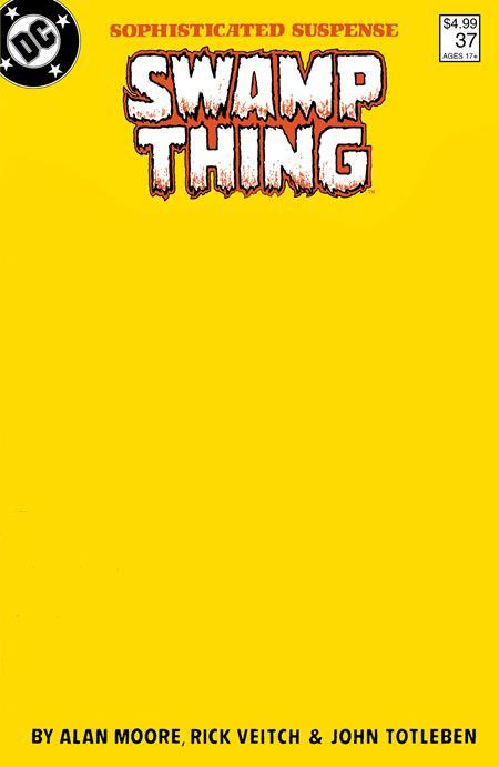 SAGA OF THE SWAMP THING #37 FACSIMILE EDITION CVR E BLANK CARD STOCK VAR