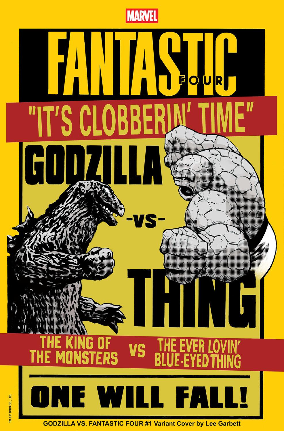 GODZILLA VS FANTASTIC FOUR #1 LEE GARBETT VERSUS VAR CVR E