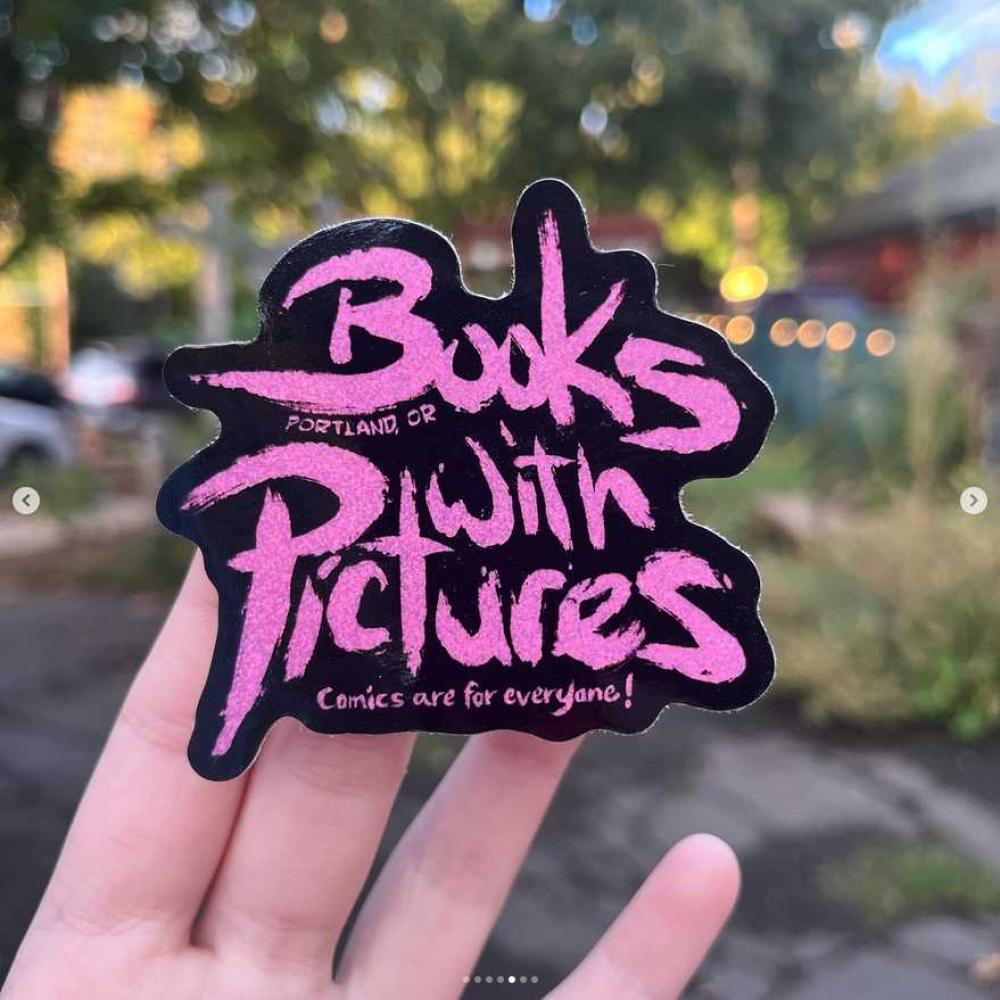 Black w/ Pink Comics are For Everyone Sticker