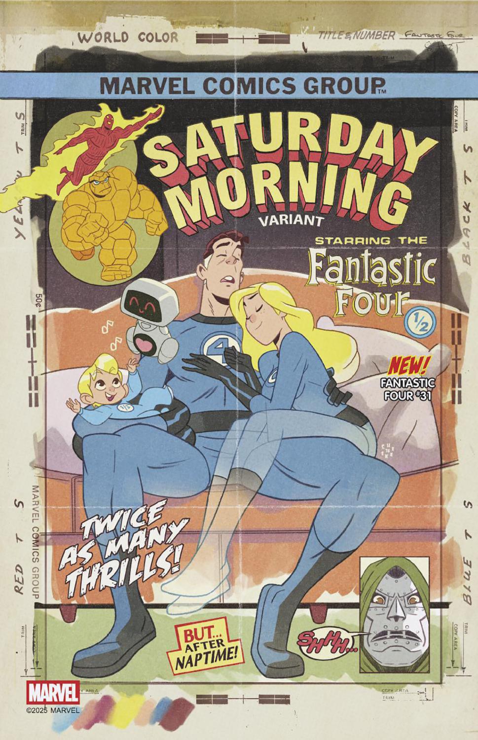 FANTASTIC FOUR #31 SEAN GALLOWAY SATURDAY MORNING VAR DOOM CVR B