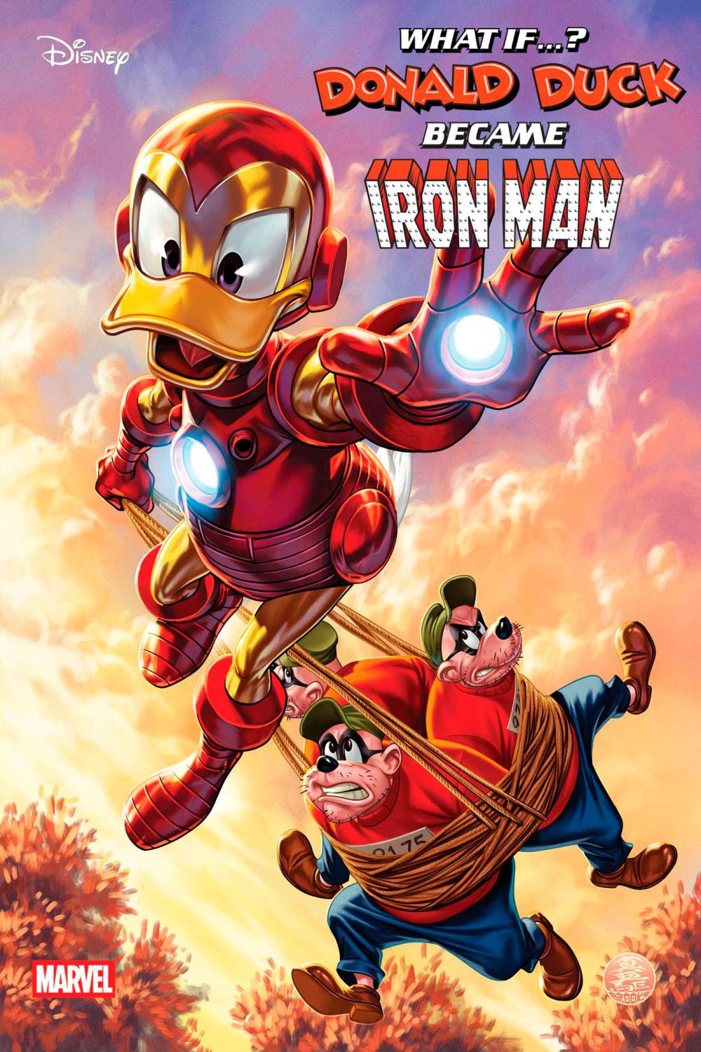 MARVEL AND DISNEY WHAT IF DONALD DUCK BECAME IRON MAN #1 MARK BROOKS VAR CVR B