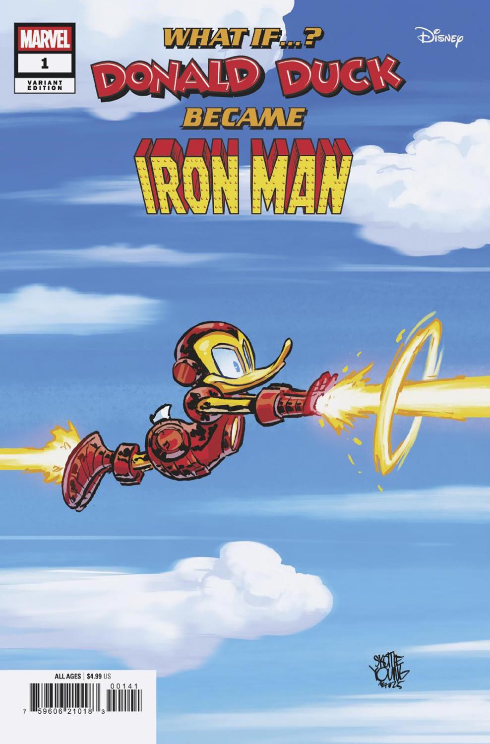 MARVEL AND DISNEY WHAT IF DONALD DUCK BECAME IRON MAN #1 SKOTTIE YOUNG VAR CVR D
