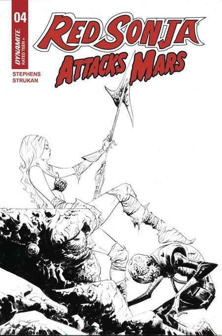 RED SONJA ATTACKS MARS #4 CVR E INC 1:10 JAE LEE LINE ART VAR (OF 4)