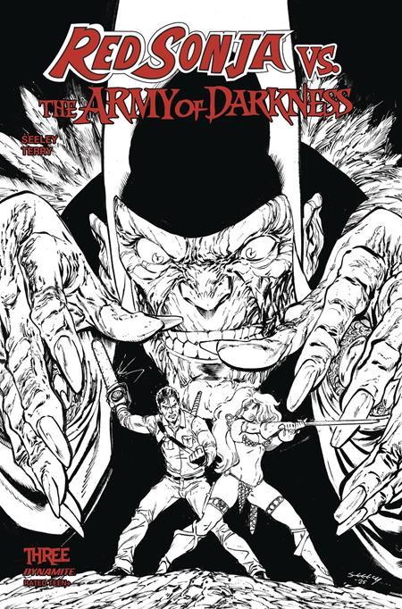 RED SONJA VS THE ARMY OF DARKNESS #3 CVR G INC 1:10 TIM SEELEY LINE ART VAR