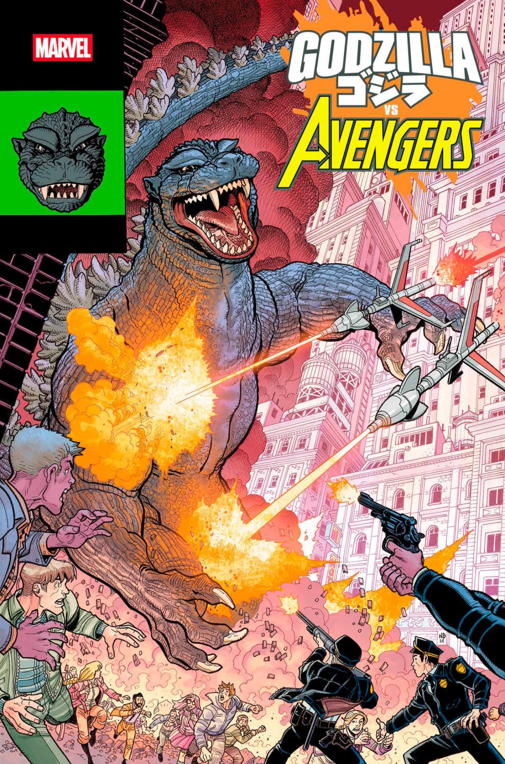 GODZILLA VS AVENGERS #1 NICK BRADSHAW MONSTER HOMAGE VAR CVR C