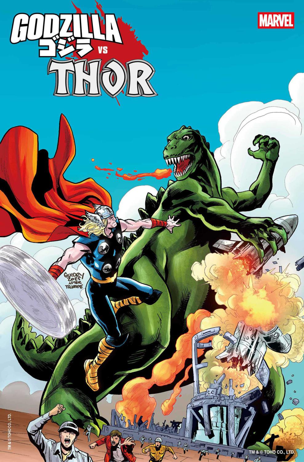 GODZILLA VS THOR #1 GAVIN GUIDRY GODZILLA KING OF THE MONSTERS HOMAGE VAR CVR F