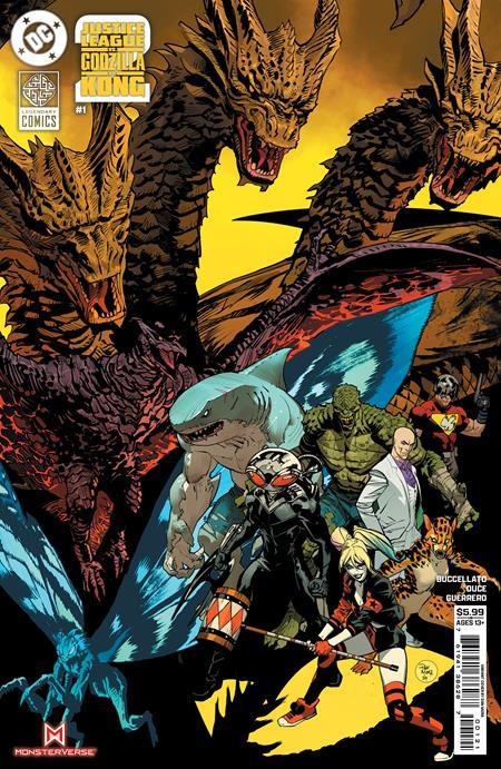 JUSTICE LEAGUE VS GODZILLA VS KONG 2 #1 CVR B DAN MORA CARD STOCK VAR OF 7