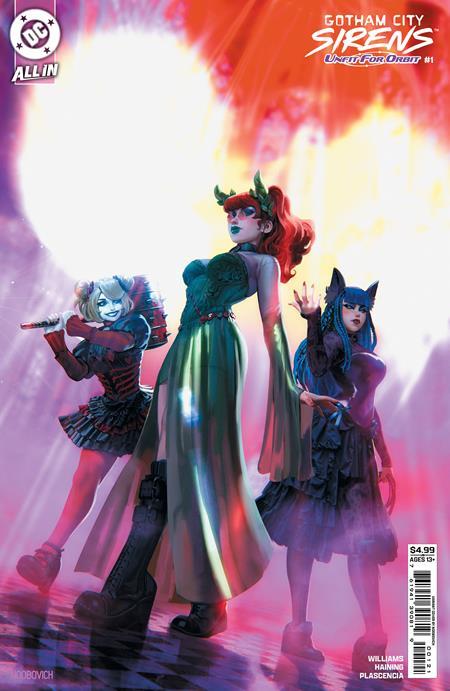 GOTHAM CITY SIRENS UNFIT FOR ORBIT #1 CVR B NOOBOVICH CARD STOCK VAR OF 5