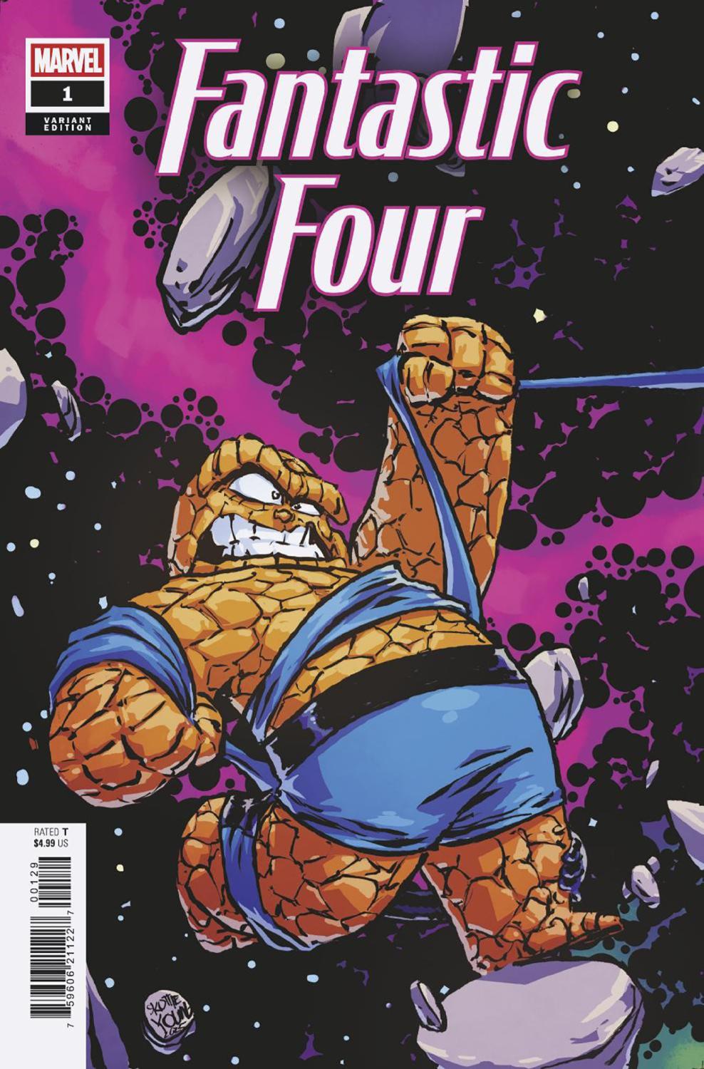 FANTASTIC FOUR #1 SKOTTIE YOUNG 5-PART CONNECTING VAR