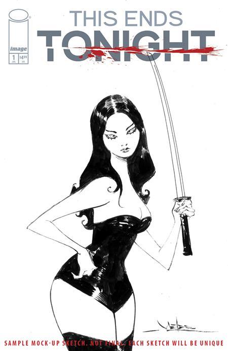 THIS ENDS TONIGHT #1 CVR F INC 1:500 JAE LEE CONVENTION SKETCH VAR OF 3 1:500 INCV
