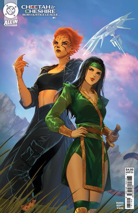 CHEETAH AND CHESHIRE ROB THE JUSTICE LEAGUE #1 CVR C LESLEY LEIRIX LI CARD STOCK VAR (OF 6)