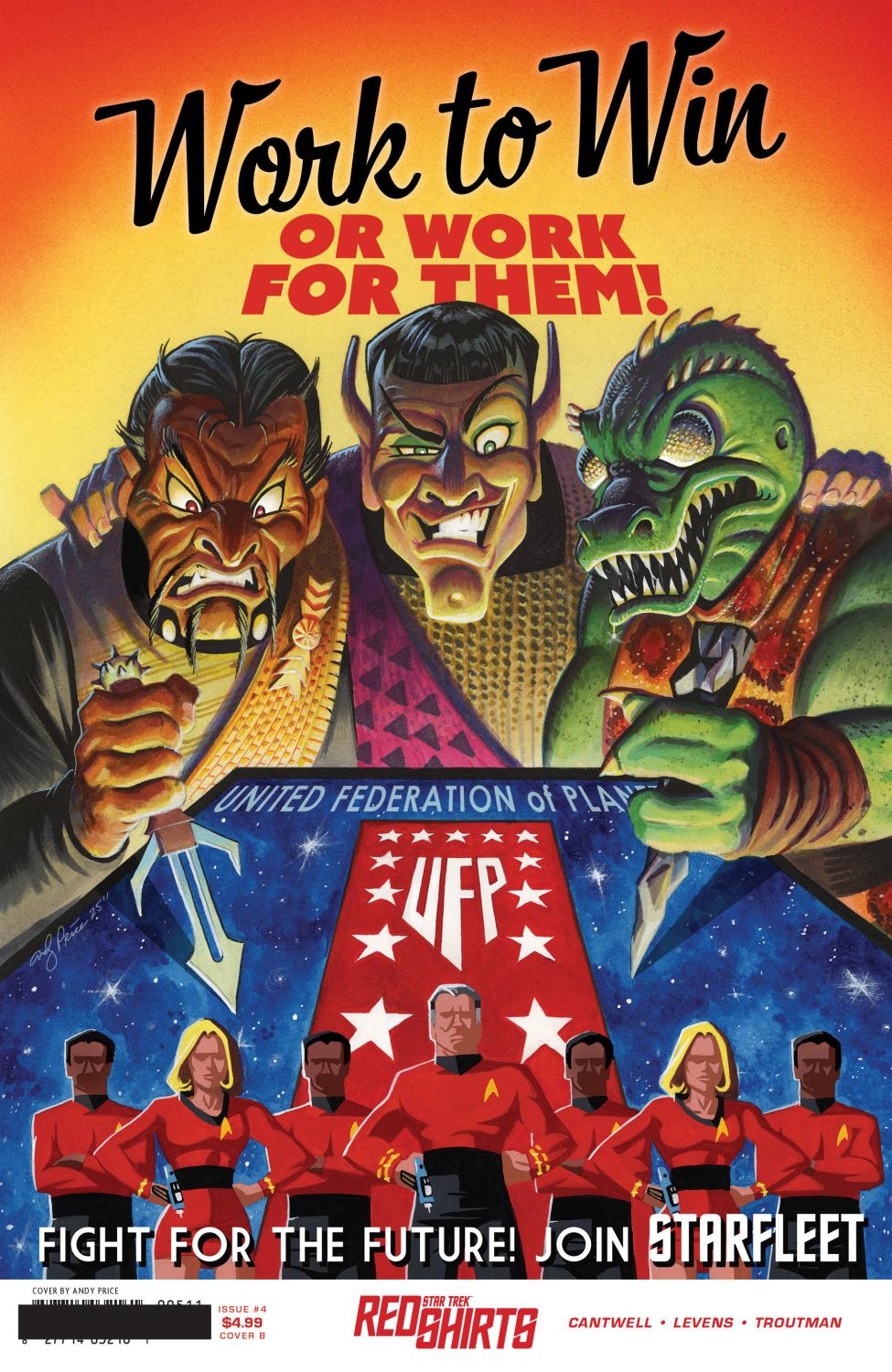 STAR TREK RED SHIRTS #4 VAR B PRICE FEDERATION RECRUITMENT CVR B