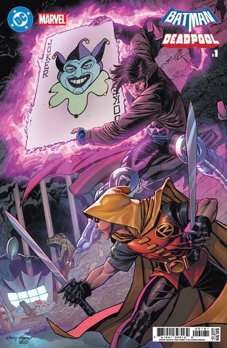 DC MARVEL BATMAN DEADPOOL #1 ONE SHOT CVR I ANDY KUBERT DAMIAN WAYNE GAMBIT CARD STOCK VAR