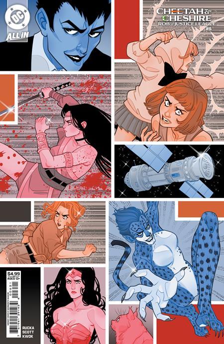 CHEETAH AND CHESHIRE ROB THE JUSTICE LEAGUE #6 CVR C MARGUERITE SAUVAGE CARD STOCK VAR OF 6