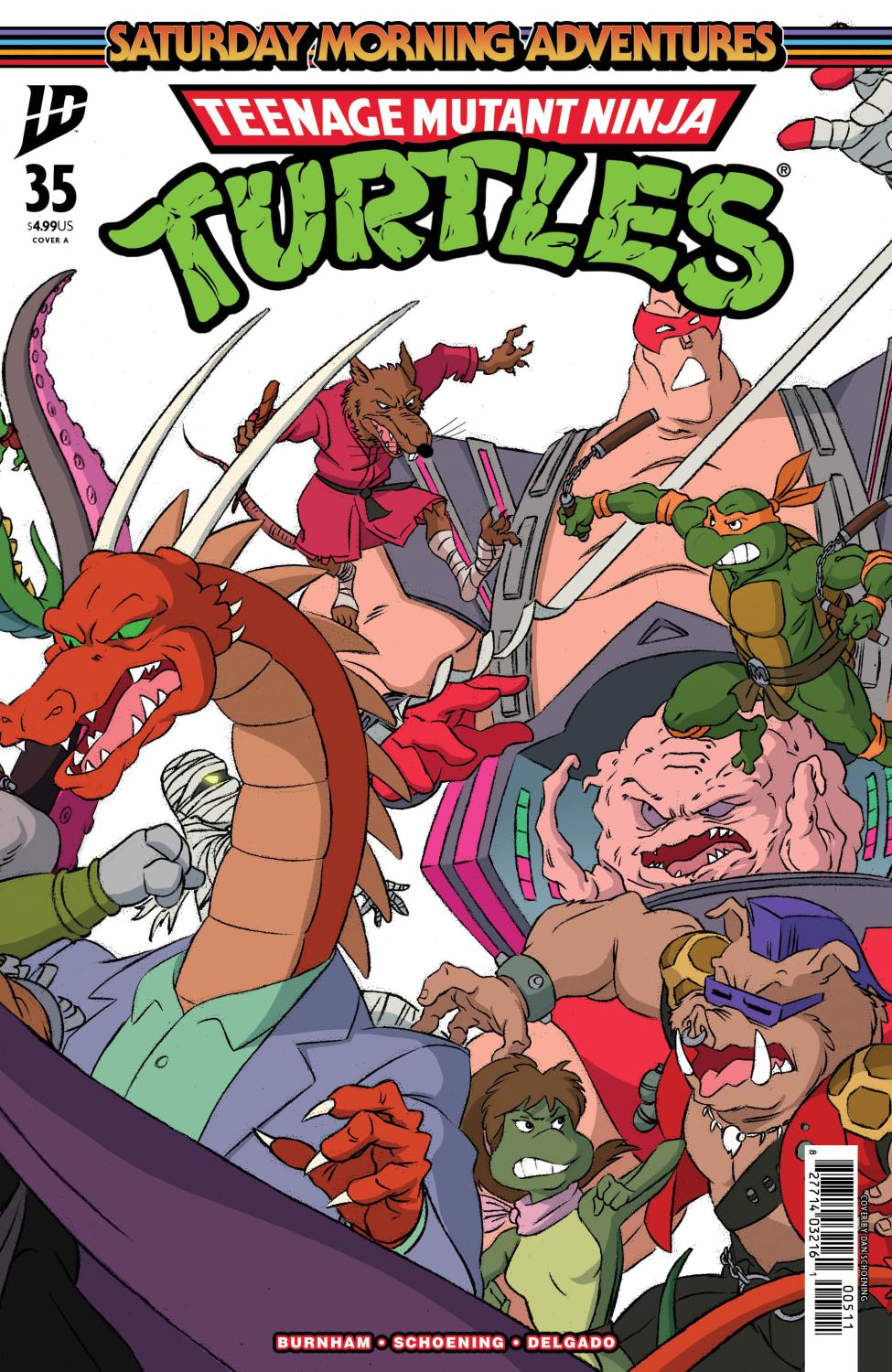 TEENAGE MUTANT NINJA TURTLES SATURDAY MORNING ADVENTURES #35 COVER A SCHOENING CONNECTING COVER SET CVR A