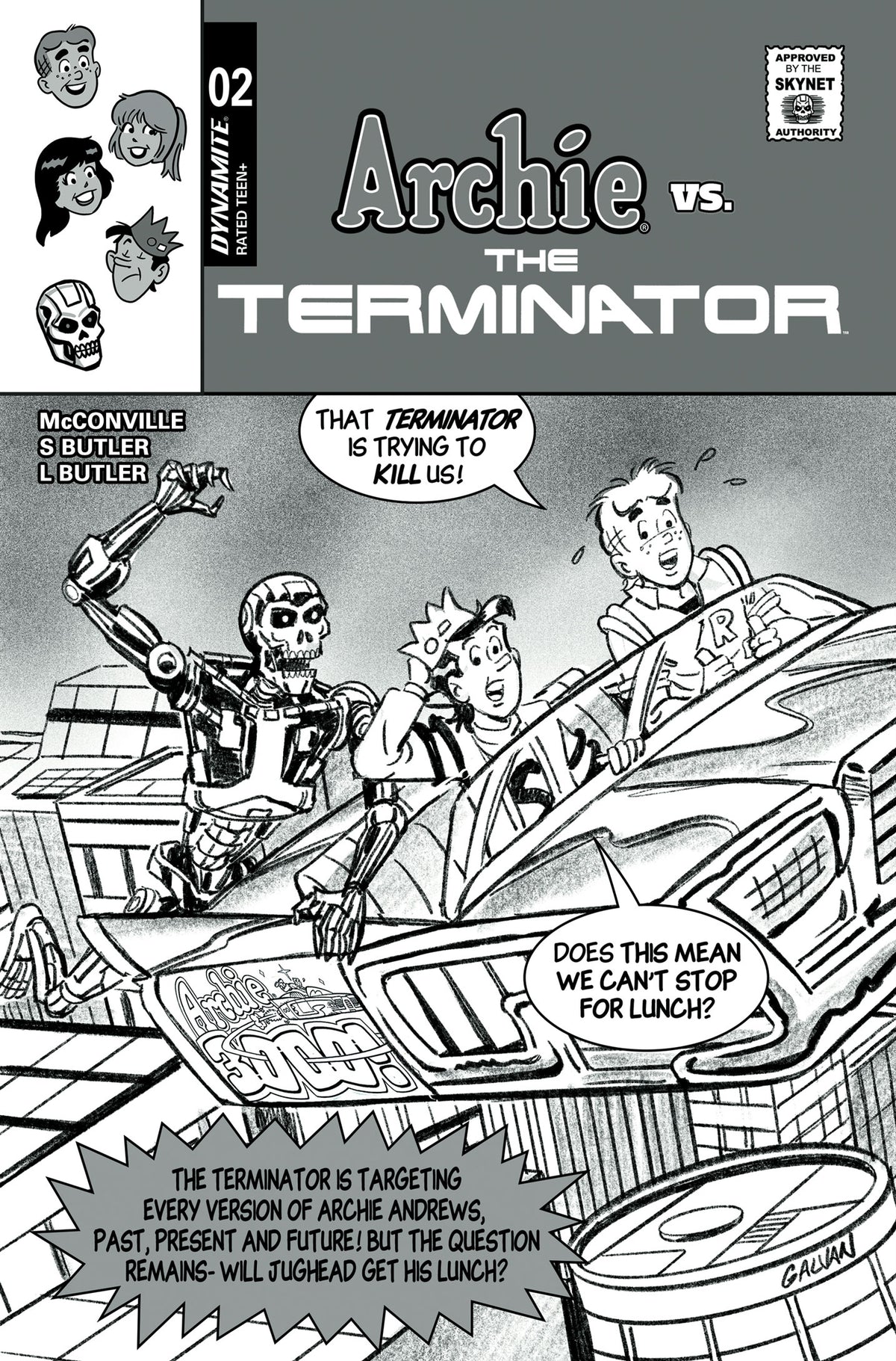 ARCHIE VS THE TERMINATOR #2 CVR G INC 1:10 BILL GALVAN PENCILS VAR