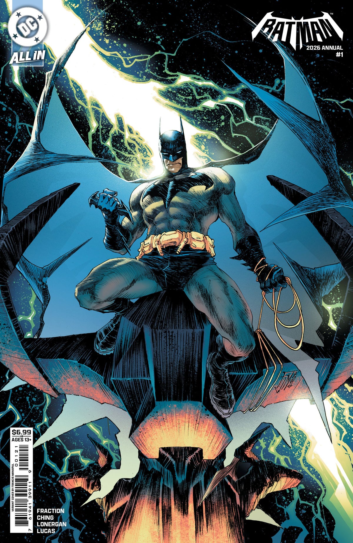 BATMAN 2026 ANNUAL #1 ONE SHOT CVR B FRANCIS MANAPUL CARD STOCK VAR