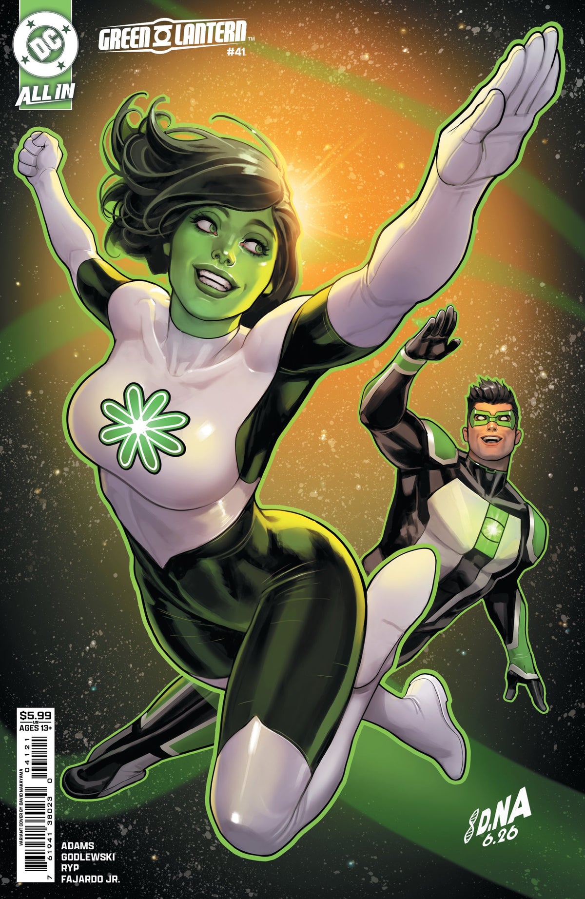GREEN LANTERN #41 CVR B DAVID NAKAYAMA CARD STOCK VAR GREEN LANTERN FIRST LIGHT