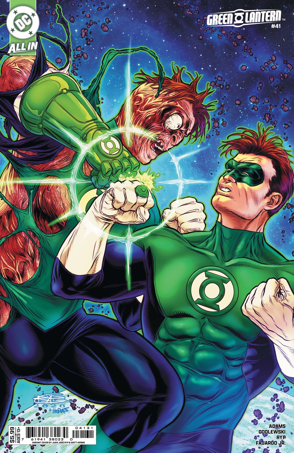 GREEN LANTERN #41 CVR C JUAN JOSE RYP CARD STOCK VAR GREEN LANTERN FIRST LIGHT