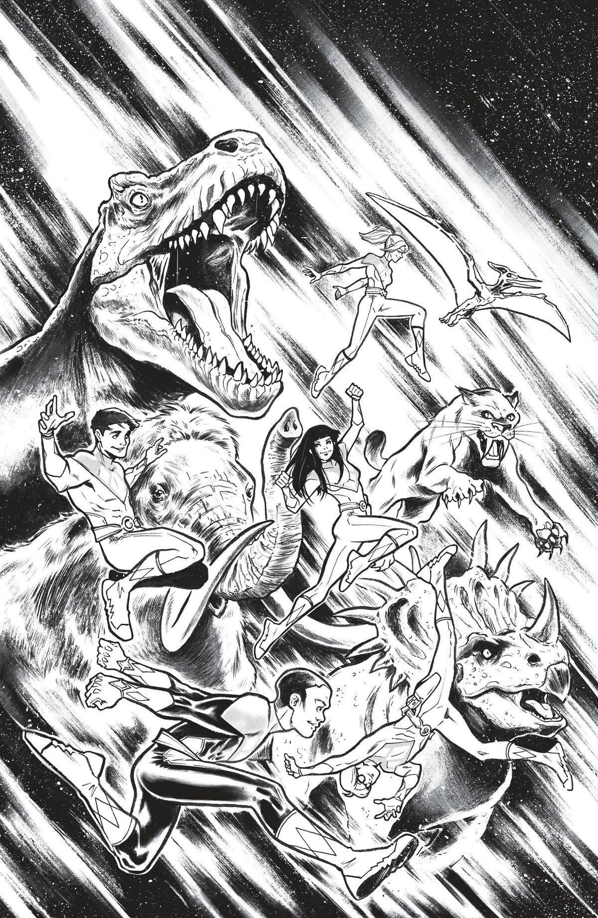 MIGHTY MORPHIN POWER RANGERS 2026 #6 H 1:25 INCV VAR FULL ART CAMPANA CVR H