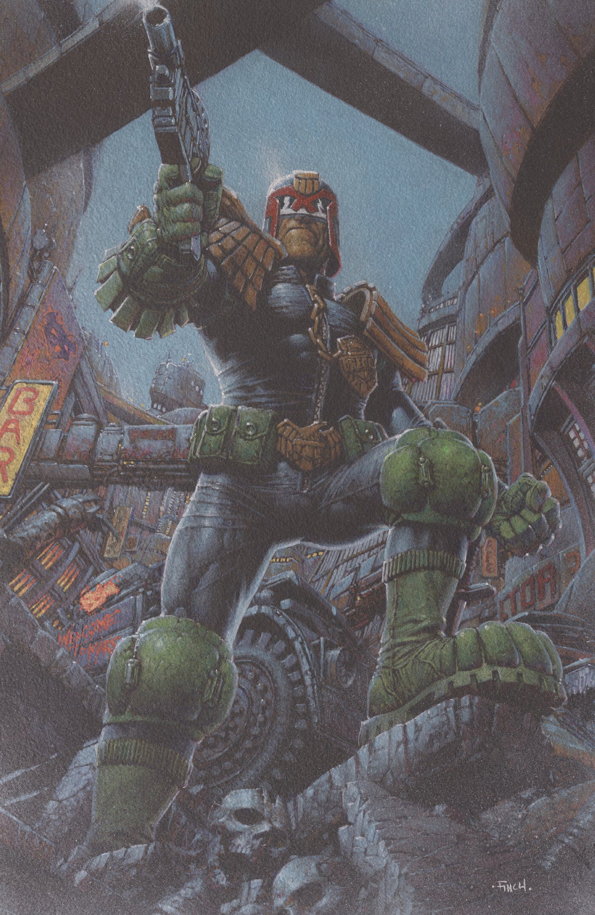JUDGE DREDD BIKER MICE FROM MARS #1 COVER F DAVID FINCH FOIL VAR CVR F
