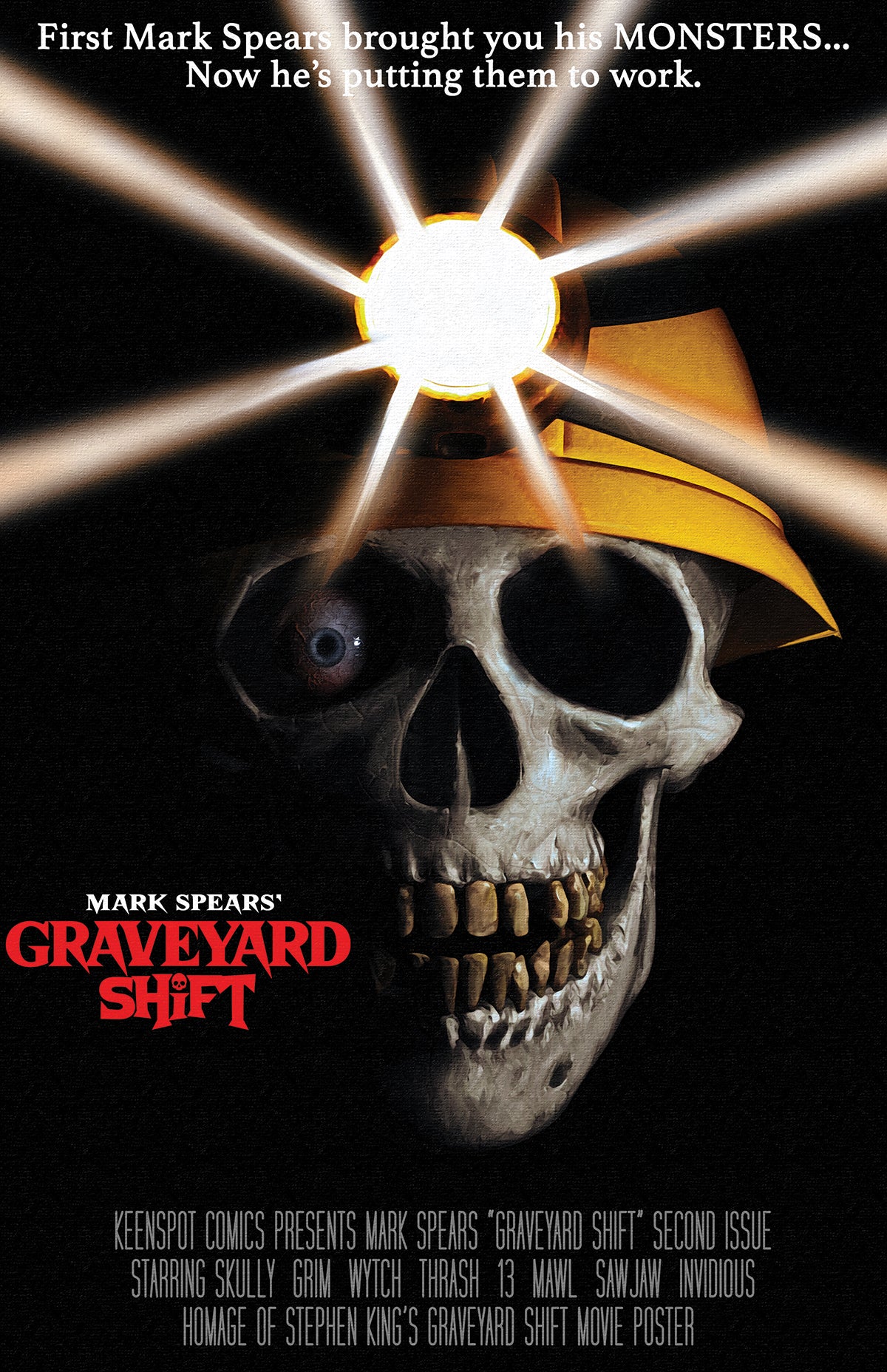 MARK SPEARS GRAVEYARD SHIFT #2 CVR F MARK SPEARS 1:66 RETAILER INCENTIVE GRAVEYARD SHIFT MOVIE HOMAGE 1:66 INCV