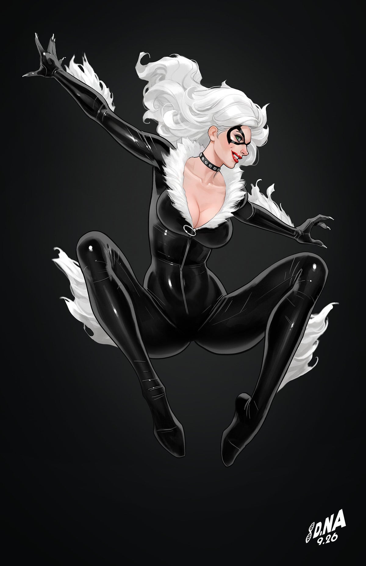 BLACK CAT #17 DAVID NAKAYAMA COLOR BLOCK BLACK VIRGIN 1:50 VAR 1:50 INCV