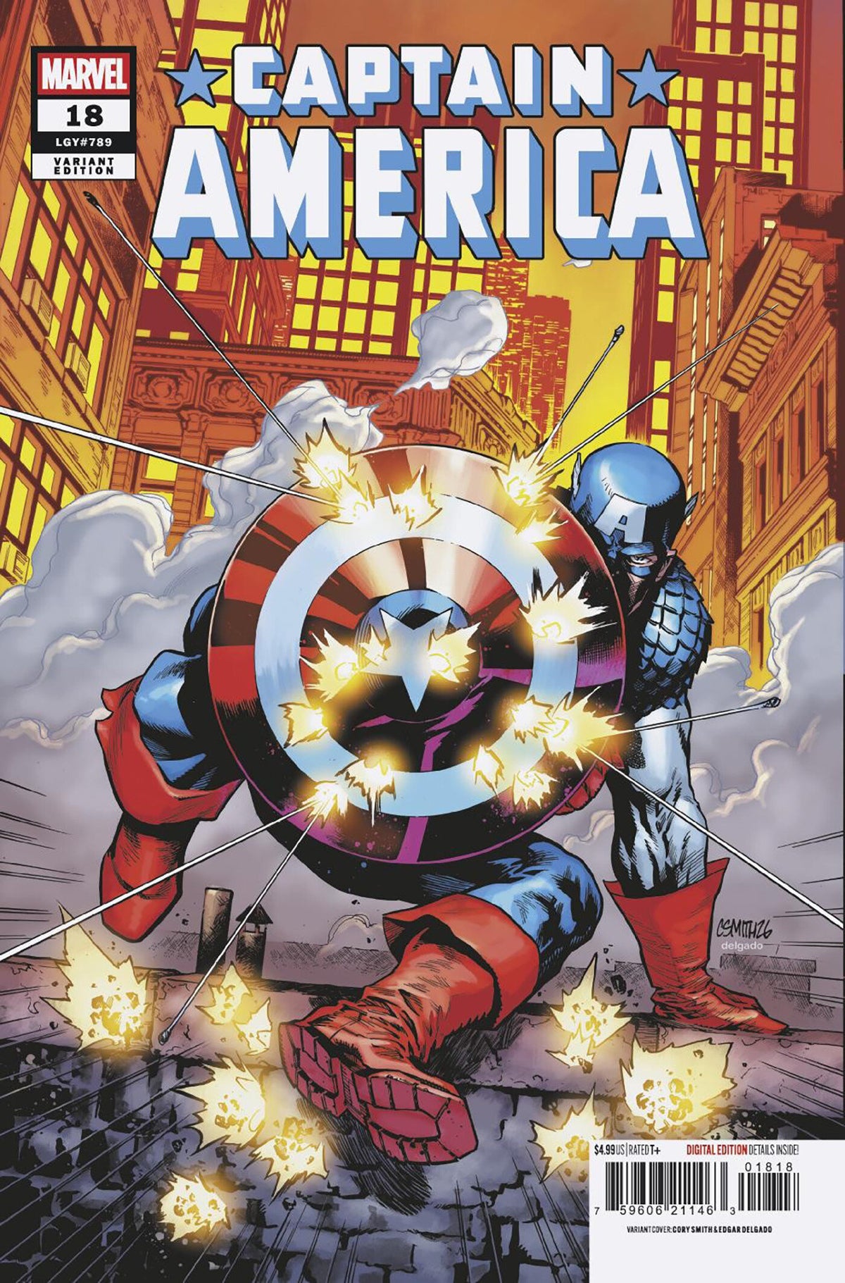 CAPTAIN AMERICA #18 CORY SMITH 1:25 VAR 1:25 INCV