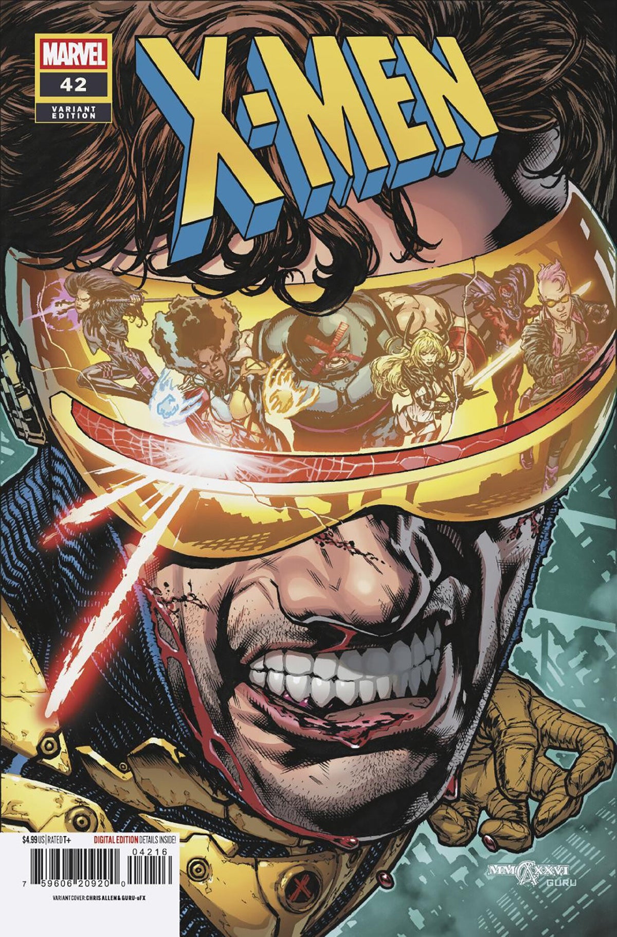 X-MEN #42 CHRIS ALLEN 1:25 VAR 1:25 INCV