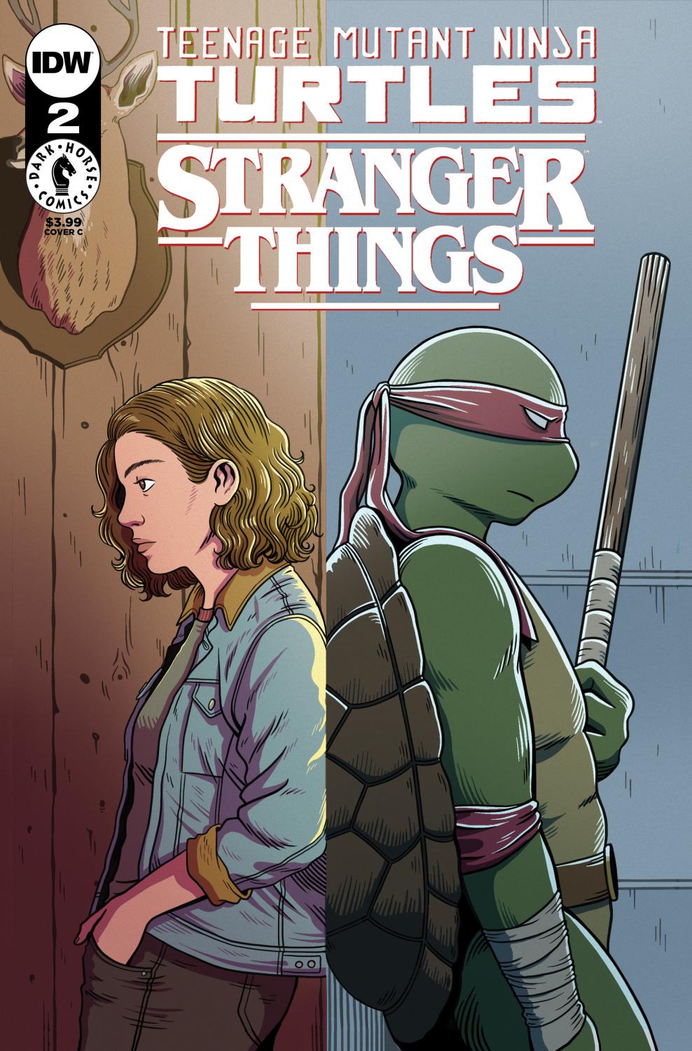 TEENAGE MUTANT NINJA TURTLES X STRANGER THINGS #2 VAR C WOODALL CVR C