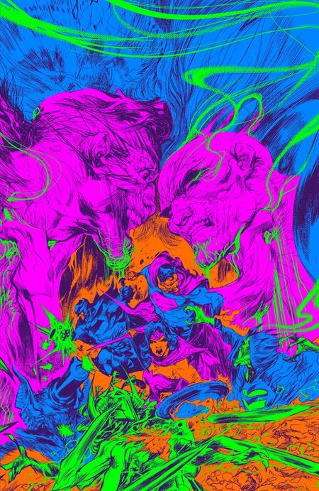 KNIGHT TERRORS NIGHTS END #1 ONE SHOT CVR D HOWARD PORTER DARKEST HOUR NEON INK CARD STOCK VAR