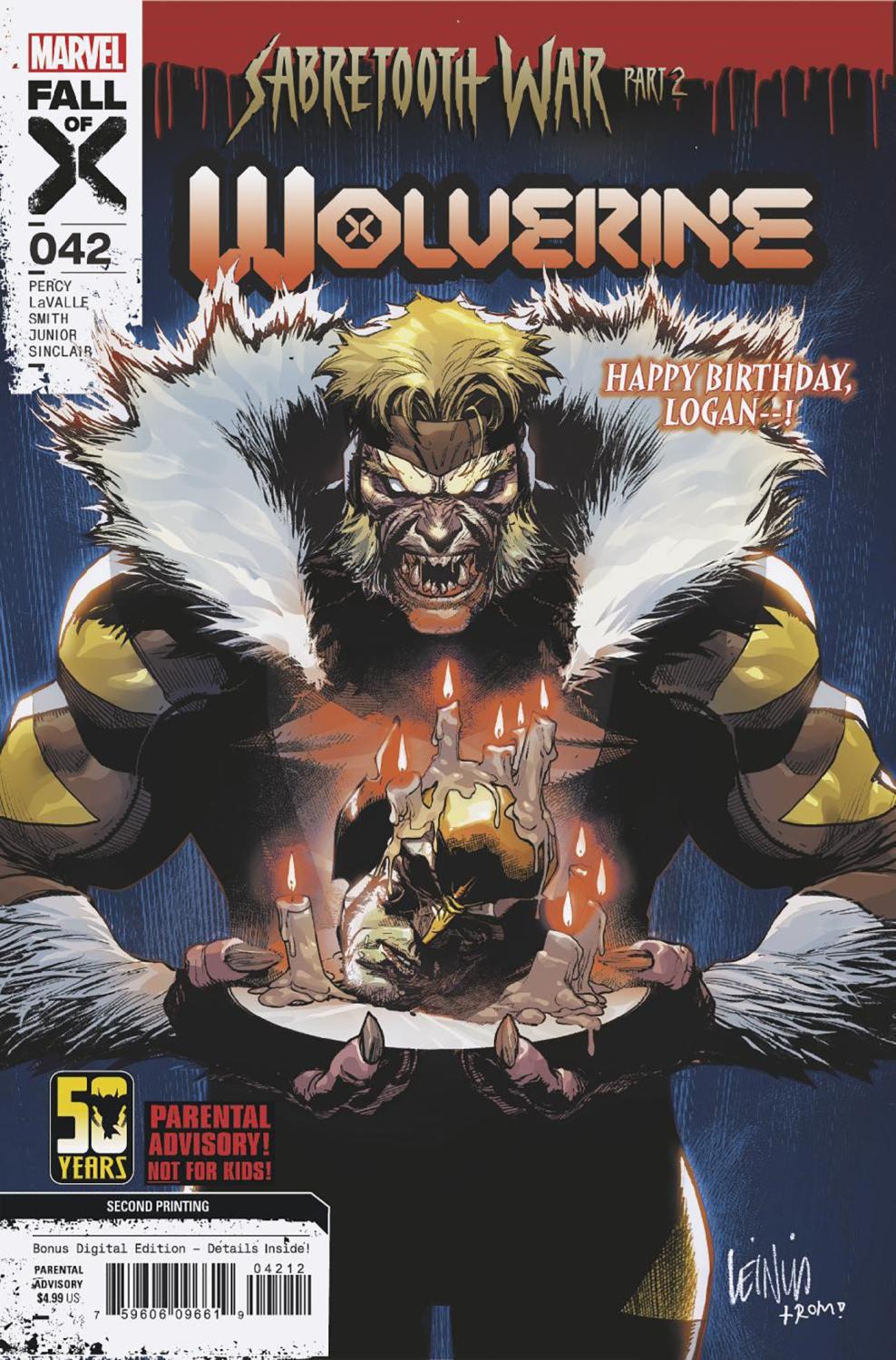 WOLVERINE #42 LEINIL YU 2ND PRINTING VAR CVR A