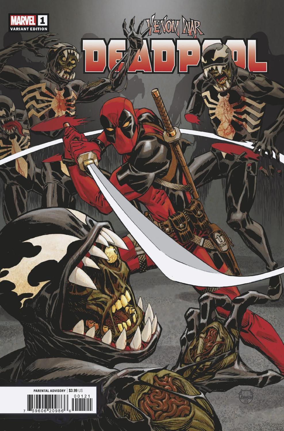 VENOM WAR DEADPOOL #1 DAVE JOHNSON VAR VW CVR B