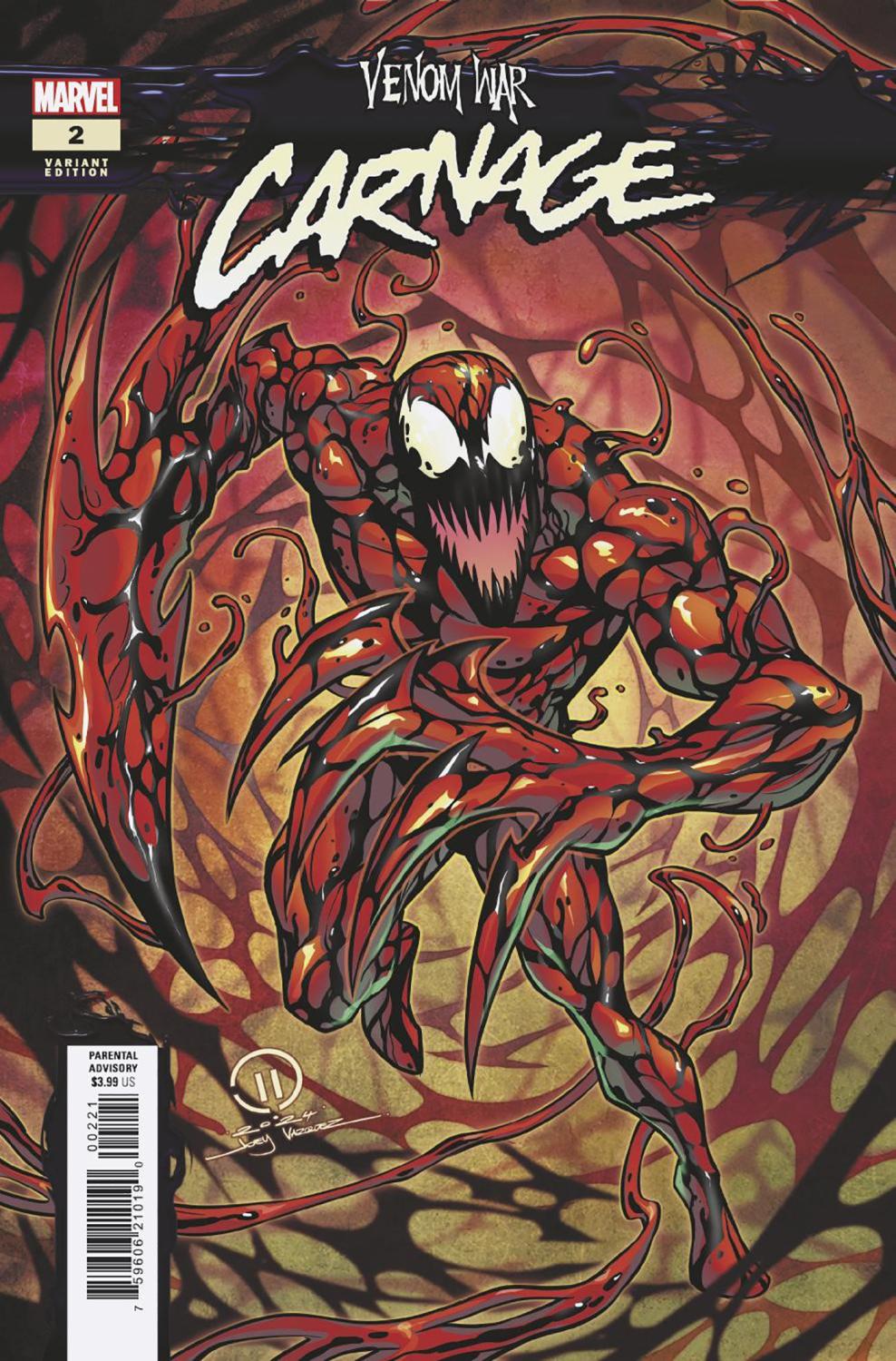 VENOM WAR CARNAGE #2 JOEY VAZQUEZ VAR VW CVR B