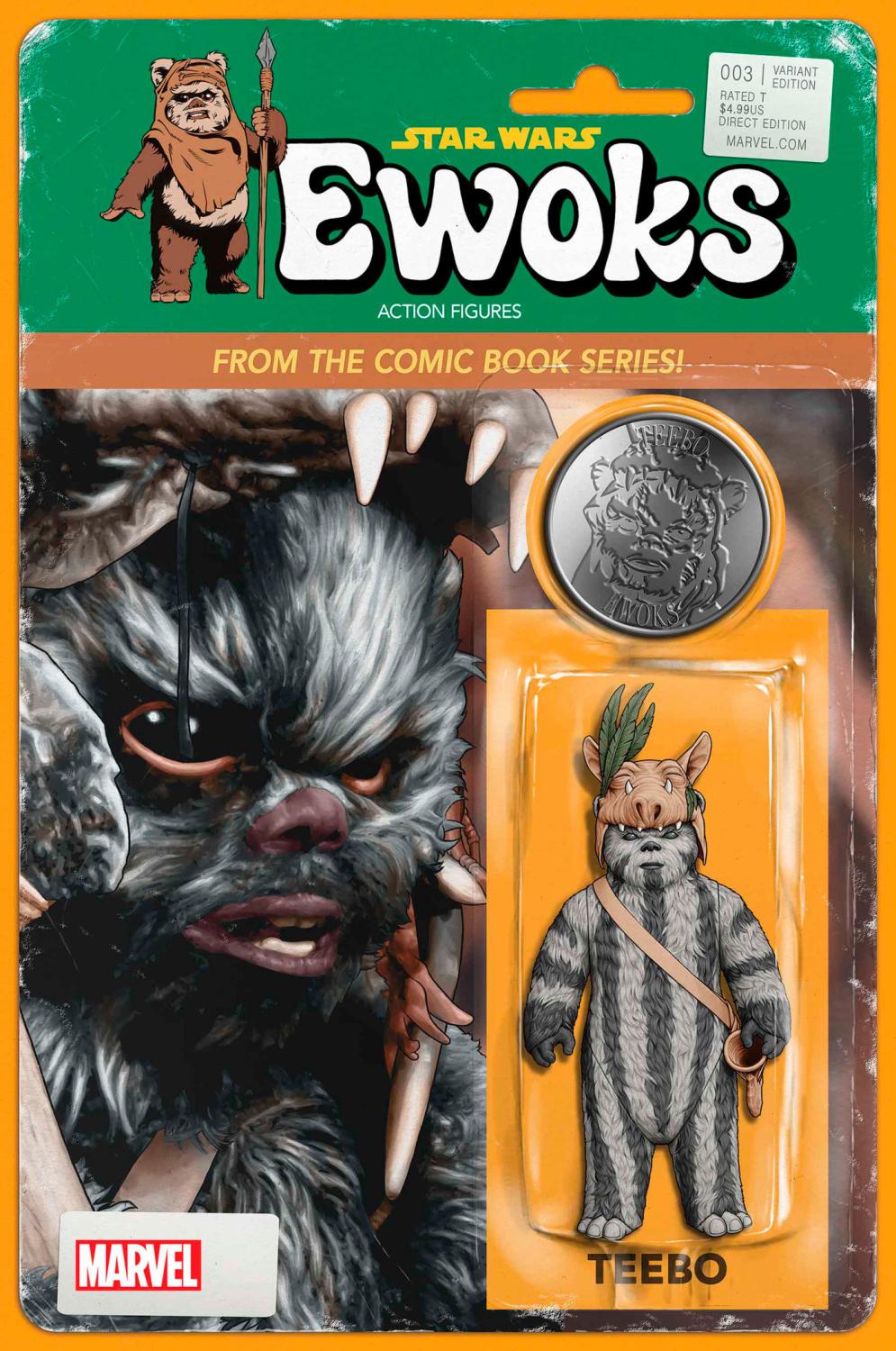 STAR WARS EWOKS #3 JOHN TYLER CHRISTOPHER ACTION FIGURE VAR CVR B