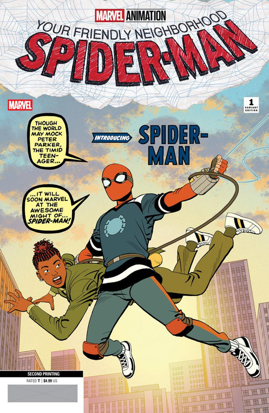 YOUR FRIENDLY NEIGHBORHOOD SPIDER-MAN #1 MARVEL ANIMATION RATIO 2ND PRINTING VAR 1:25 INCV