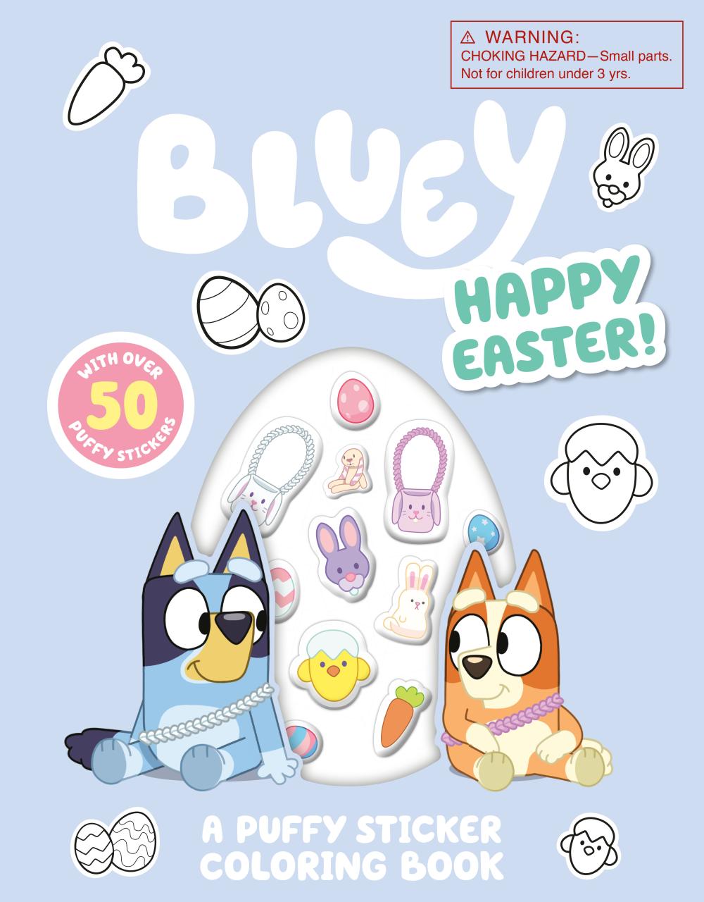 BLUEY HAPPY EASTER A PUFFY STICKER COLORING BOOK TP TP