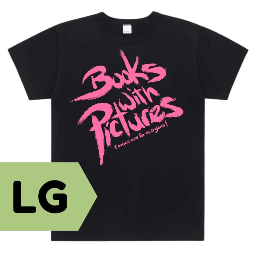 Black w/ Pink Brushstroke T-shirt LG