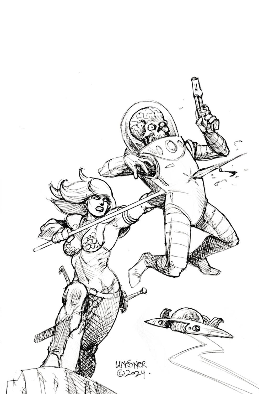 RED SONJA ATTACKS MARS #3 CVR I 20 COPY INCV LINSNER LINE AR
