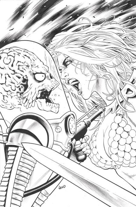 RED SONJA ATTACKS MARS #4 CVR F INC 1:10 GREG LAND LINE ART VIRGIN VAR (OF 4)