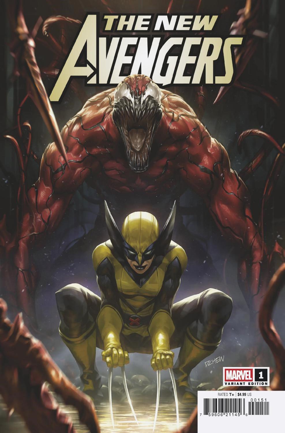 NEW AVENGERS #1 DERRICK CHEW CARNAGE AND LAURA KINNEY WOLVERINE VAR B CVR E