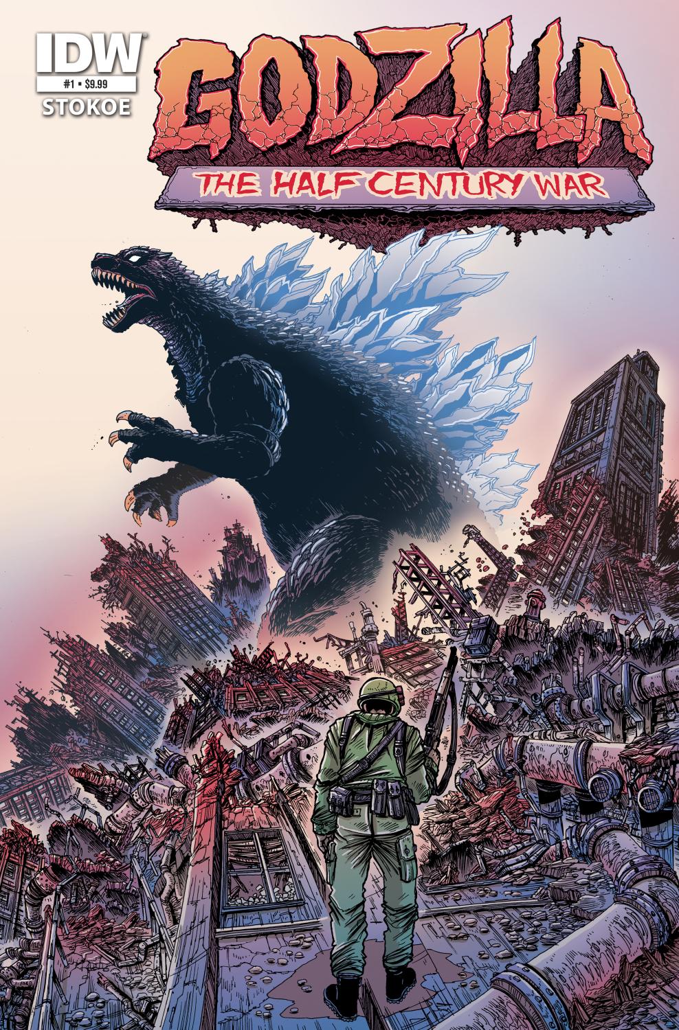 GODZILLA 70TH ANNIVERSARY FOIL CLASSICS GODZILLA THE HALF-CENTURY WAR #1 COVER A STOKOE