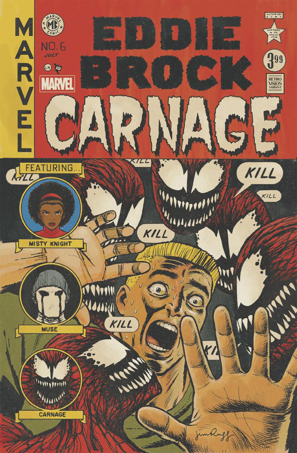 EDDIE BROCK CARNAGE #6 JIM RUGG RETROVISION VAR CVR B