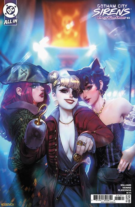 GOTHAM CITY SIRENS UNFIT FOR ORBIT #3 CVR B NOOBOVICH CARD STOCK VAR (OF 5)