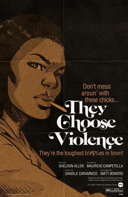 THEY CHOOSE VIOLENCE #2 CVR B RAZZAH BLAXPLOITATION FILM HOMAGE VAR OF 5